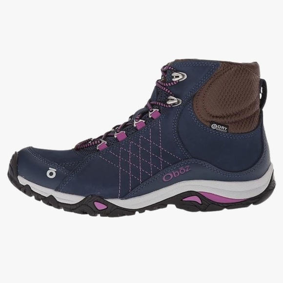 NWB Oboz Sapphire Mid B-Dry Waterproof Hiking Shoes in Huckleberry Size 7.5 - Picture 2 of 10